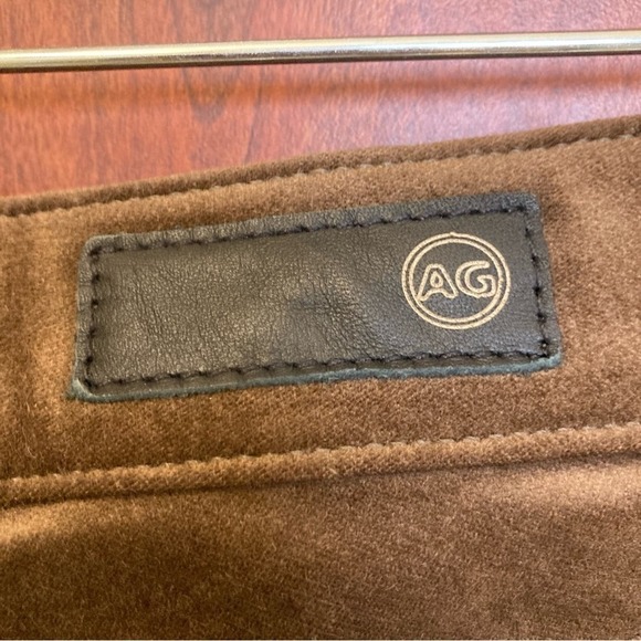 ADRIANO GOLDSCMIED Mari Tuxedo Stripe Jeans Brown Velvet Size 25 - Picture 7 of 8